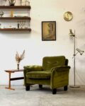 Fotel welurowy vintage, Dania, lata 60