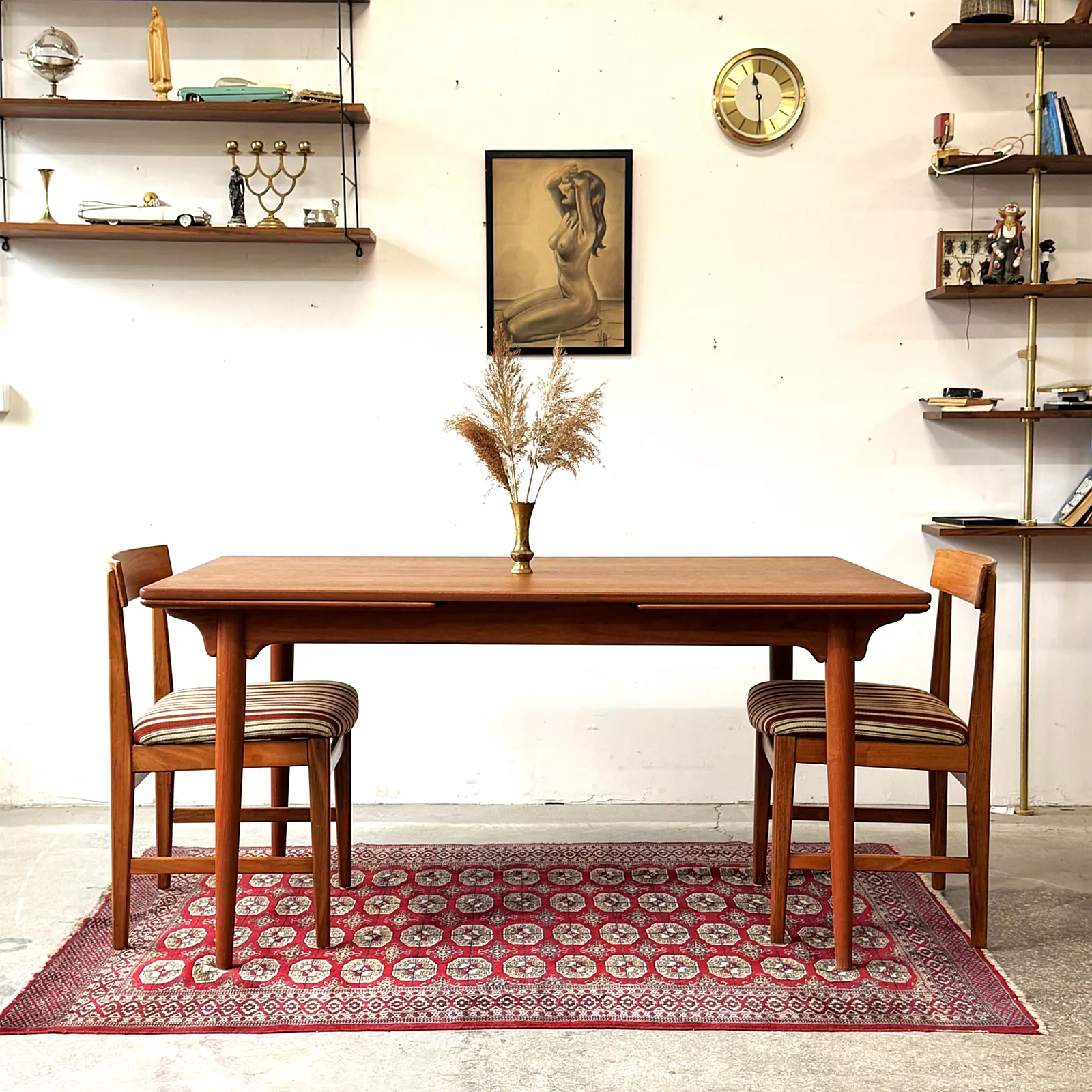 Stół rozkładany vintage, Model 54, proj. G. Omann, Dania, lata 60