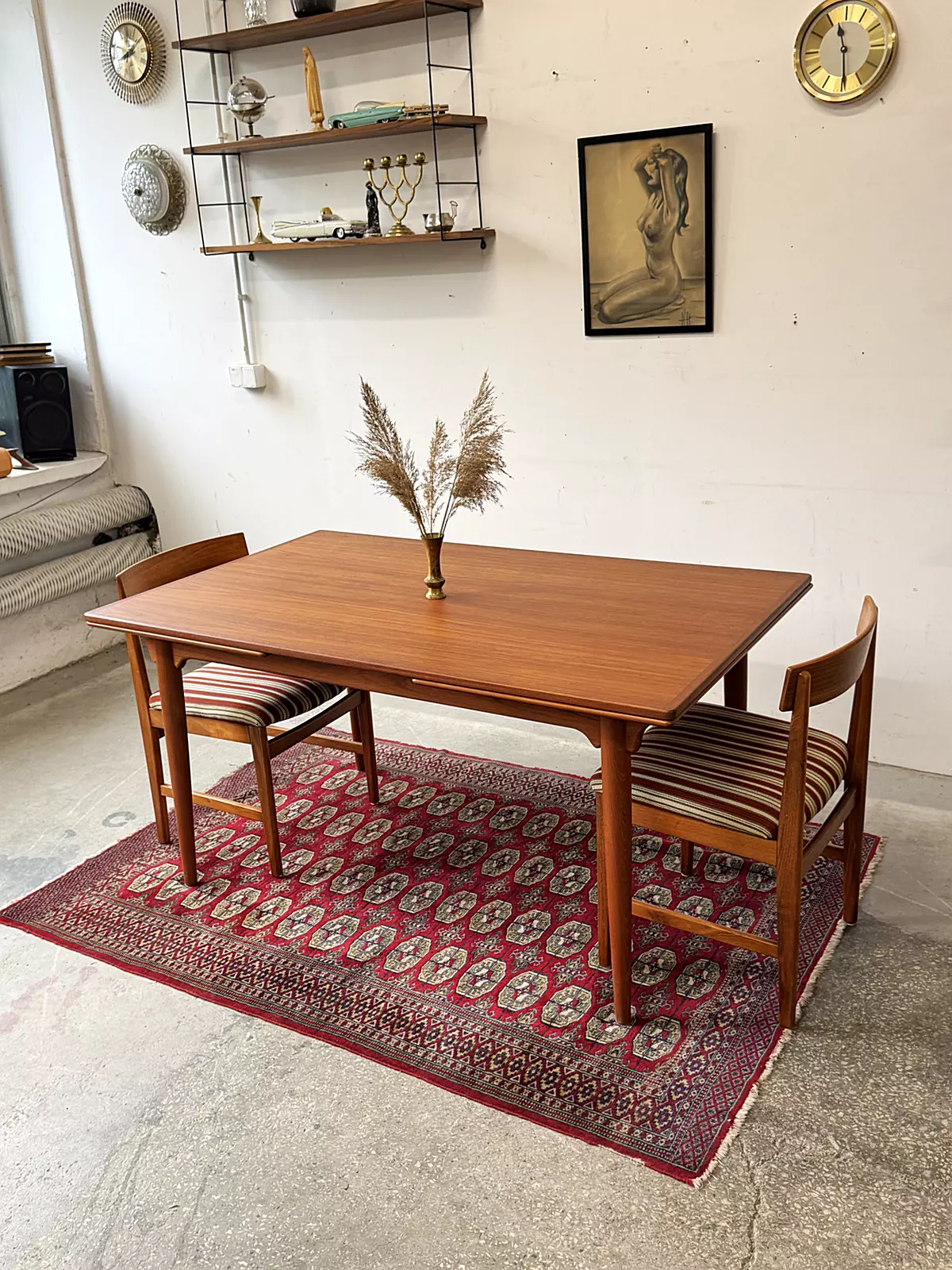Stół rozkładany vintage, Model 54, proj. G. Omann, Dania, lata 60