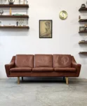 Vintage leather sofa, designed by G. Thams, Denmark, 1960s