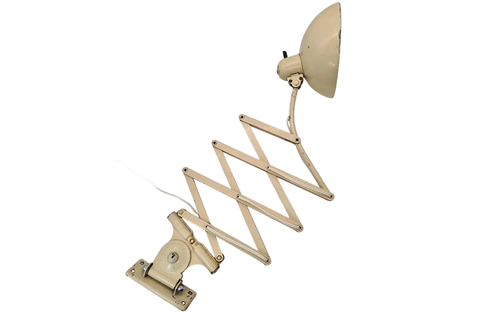 Industrialna lampa nożycowa, Kaiser Idell, Niemcy, lata 50