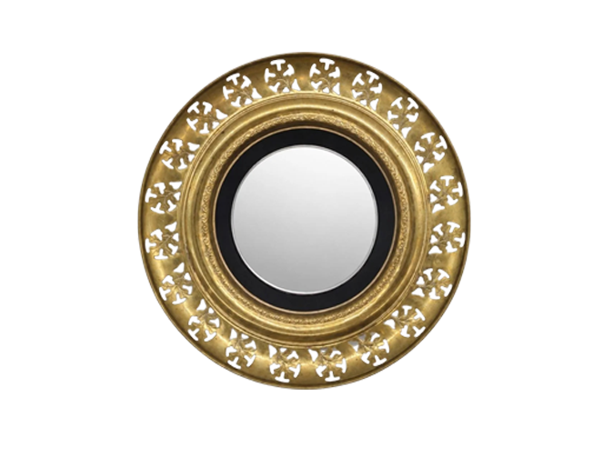 Mirror in an openwork brass frame, England, 1970s