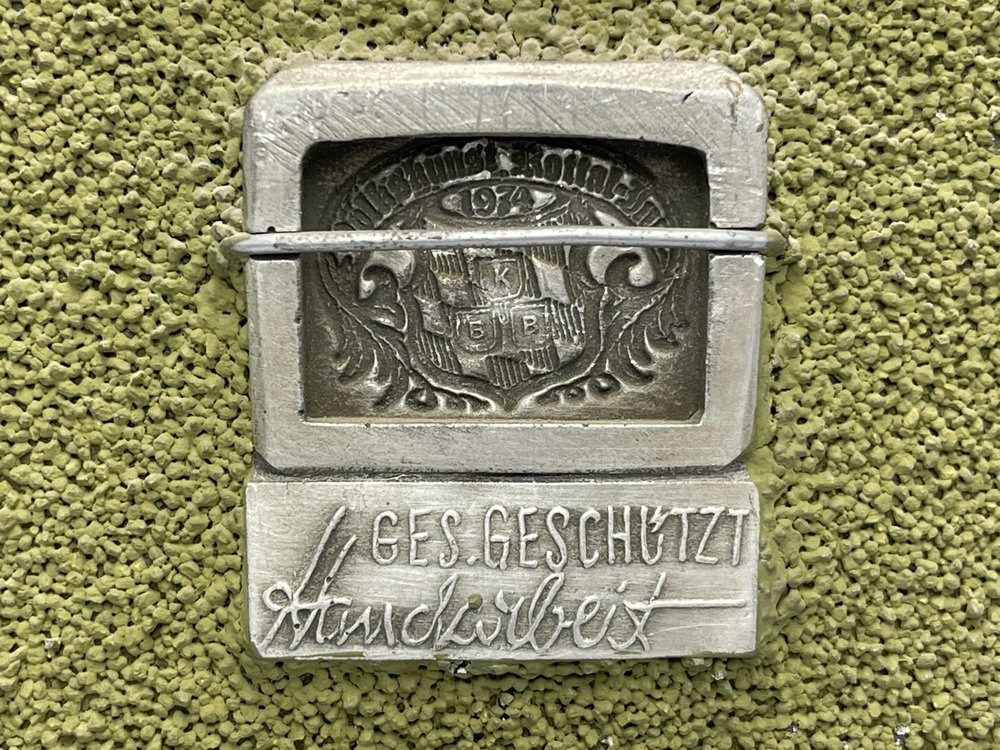 Metalowa płaskorzeźba ścienna, Volkskunst Rottal Inn, lata 70