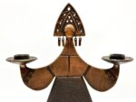 Vintage copper candlestick in the style of Bjørn Wiinblad, 1970s