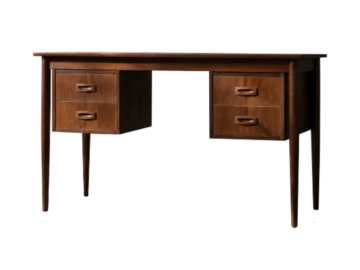 Modernistyczne biurko tekowe, Dania, lata 60