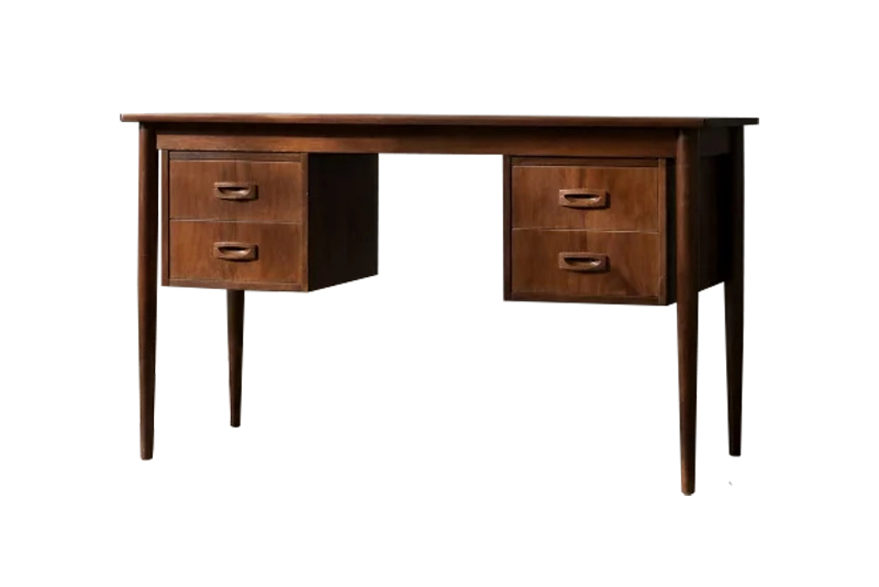 Modernistyczne biurko tekowe, Dania, lata 60