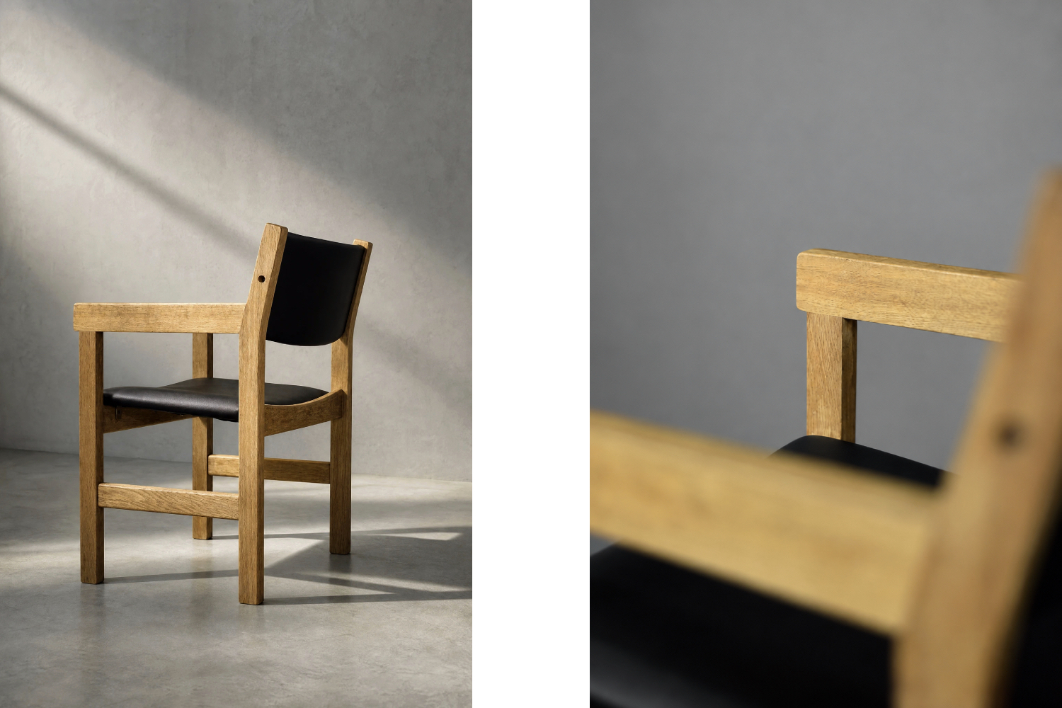 Komplet 4 krzeseł gabinetowych, proj. Hans J. Wegner dla Getama, Dania, lata 60