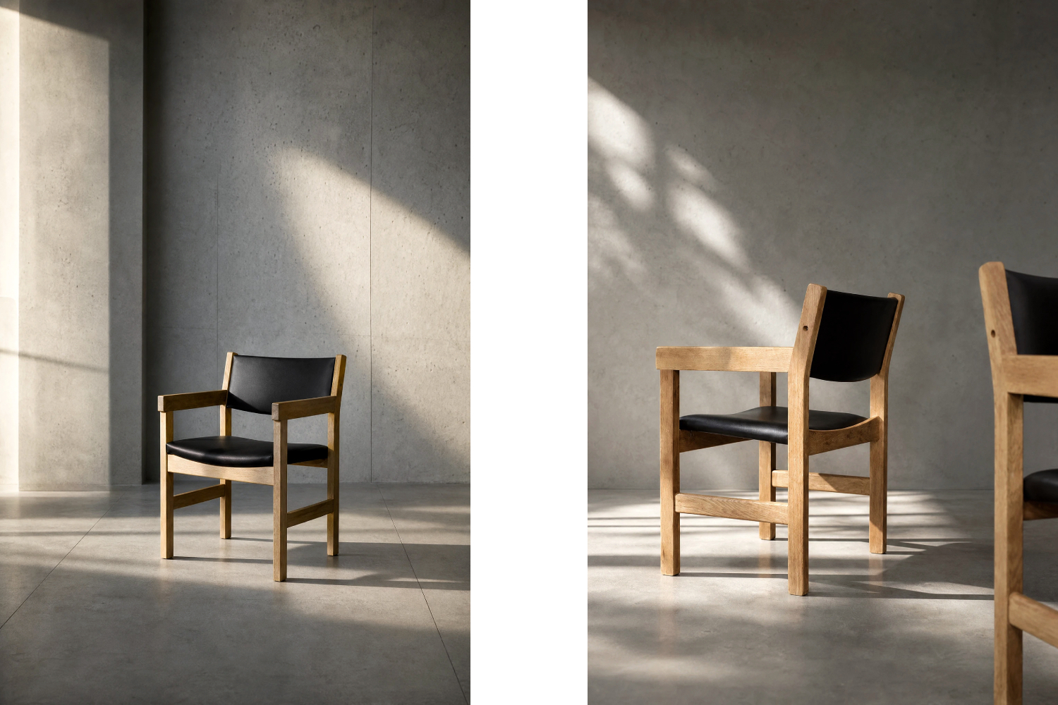 Komplet 4 krzeseł gabinetowych, proj. Hans J. Wegner dla Getama, Dania, lata 60