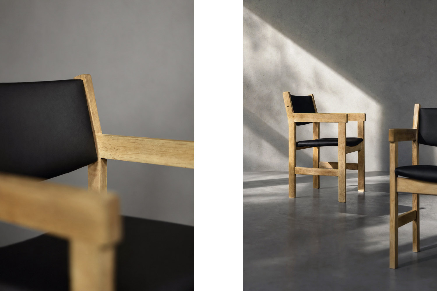 Komplet 4 krzeseł gabinetowych, proj. Hans J. Wegner dla Getama, Dania, lata 60