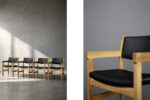 Komplet 4 krzeseł gabinetowych, proj. Hans J. Wegner dla Getama, Dania, lata 60