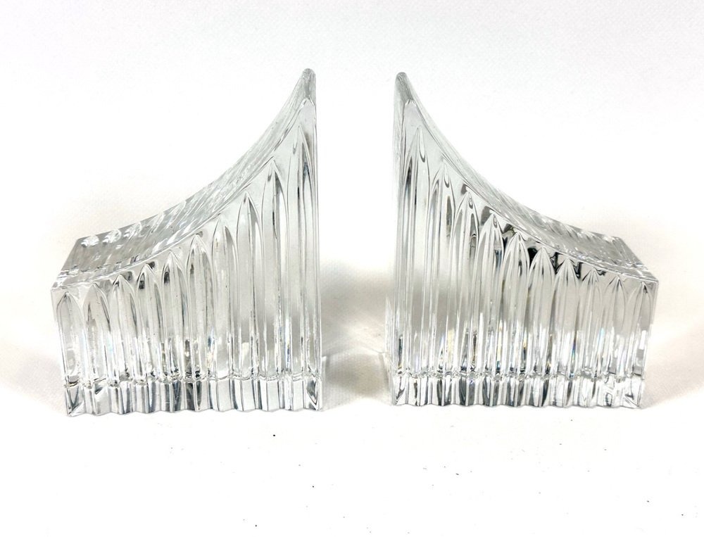 Pair of vintage crystal bookends, Germany, 1970s