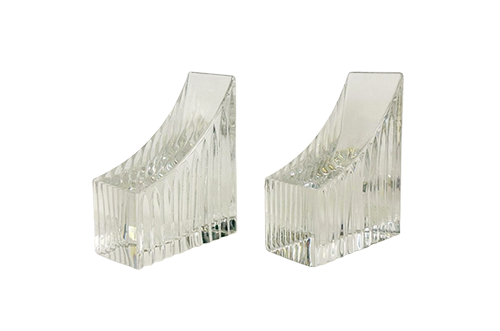 Pair of vintage crystal bookends, Germany, 1970s