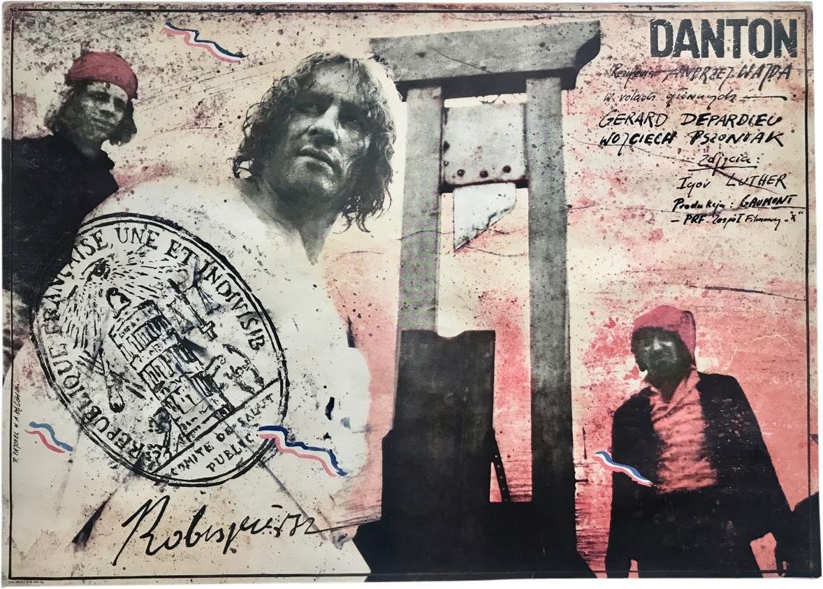 Plakat filmowy “Danton” Proj. Andrzej Pągowski, PRL, 1982