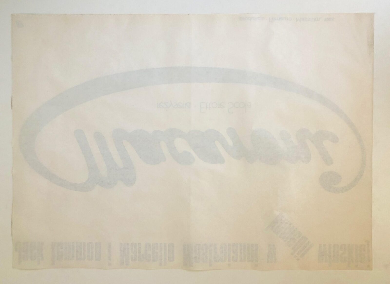 Plakat filmowy “Macaroni” Proj. Mieczysław Wasilewski, PRL, 1987