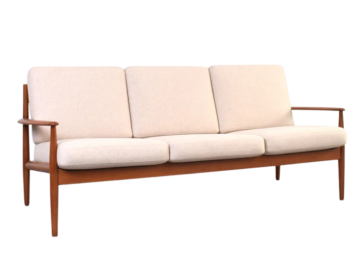 Skandynawska sofa tekowa proj. Grete Jalk, prod. France & Søn, Dania, lata 60