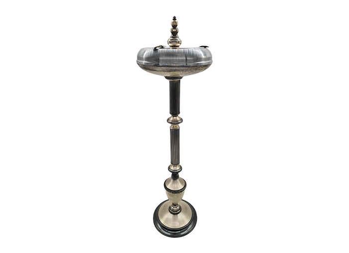 Freestanding Ashtray Made of Nickel-Plated Metal, 1950s