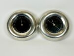 Vintage clock and thermometer, designed by Andreas Mikkelsen, manufactured by Georg Jensen, Denmark, 1990s