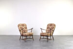 Para foteli vintage proj. Lucian Ercolani, prod. Ercol, Wielka Brytania, lata 60