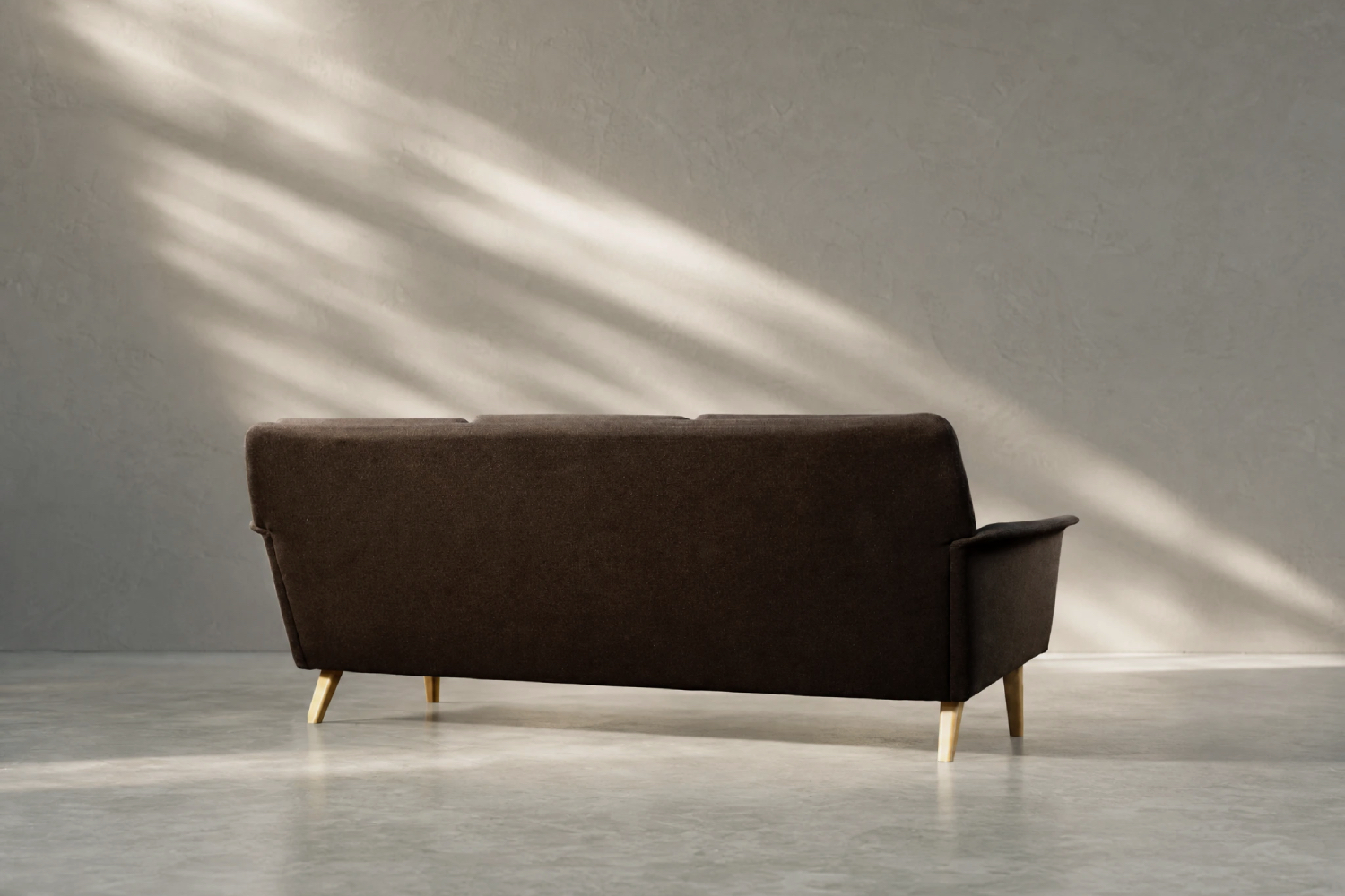 Three-seater brown sofa, designed by Folke Ohlsson, Fritz Hansen, Denmark, 1960s