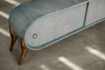 Rounded turquoise sideboard, Italy, 1960s