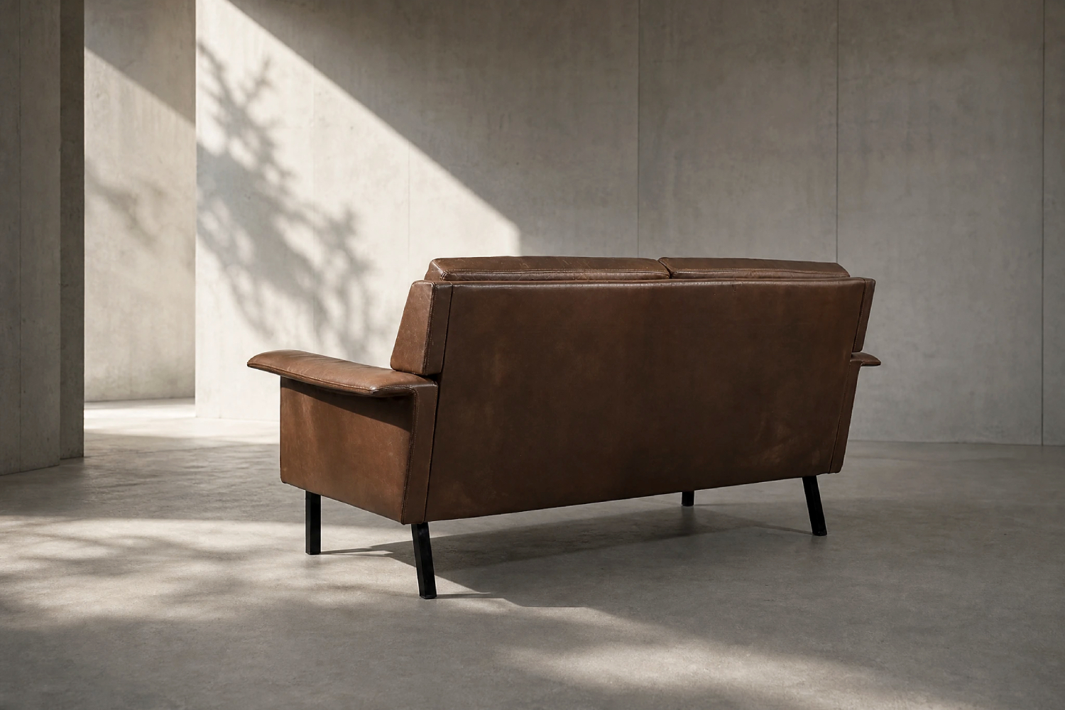 Dwuosobowa sofa skórzana model 3330, proj. Arne Vodder dla Fritz Hansen, Dania, lata 60