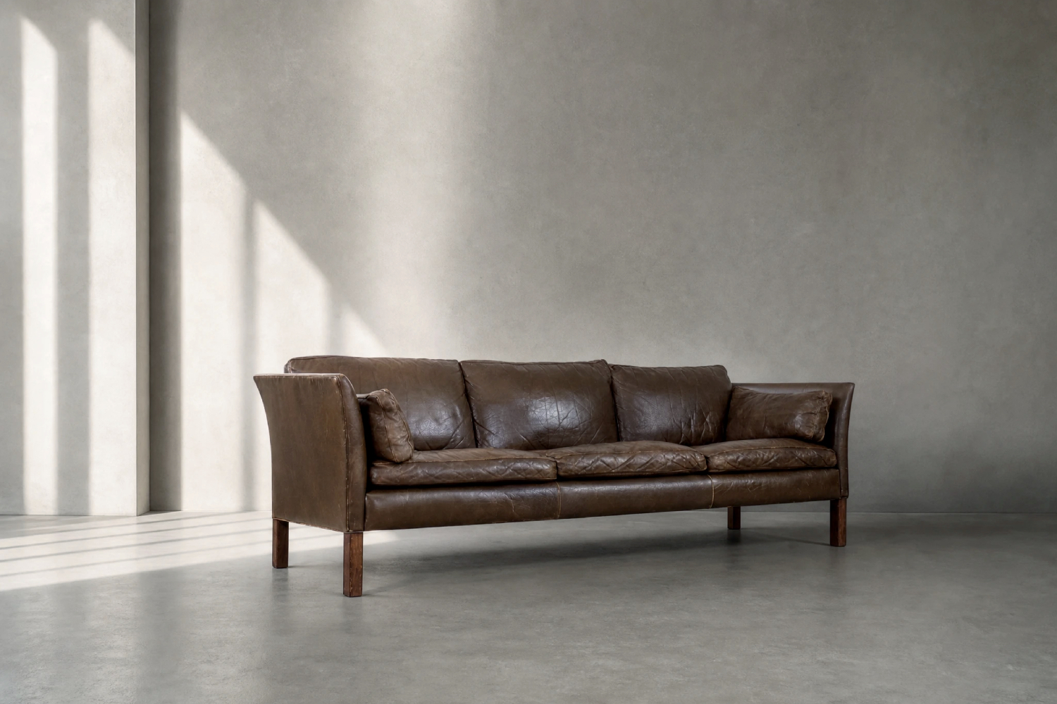Skórzana sofa Cromwell, proj. Arne Norell, Szwecja, lata 60