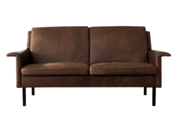 Dwuosobowa sofa skórzana model 3330, proj. Arne Vodder dla Fritz Hansen, Dania, lata 60