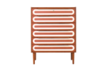 Komoda tekowa z malaturą op-art., Dania, lata 60