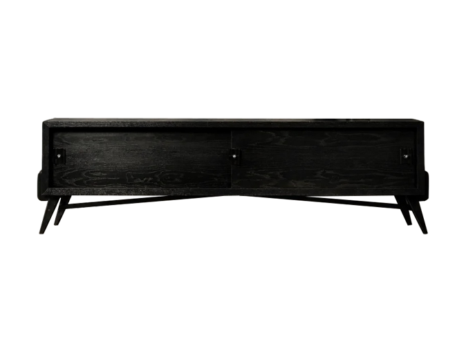 Modernist oak sideboard in a dark finish, Scandinavia, 1960s
