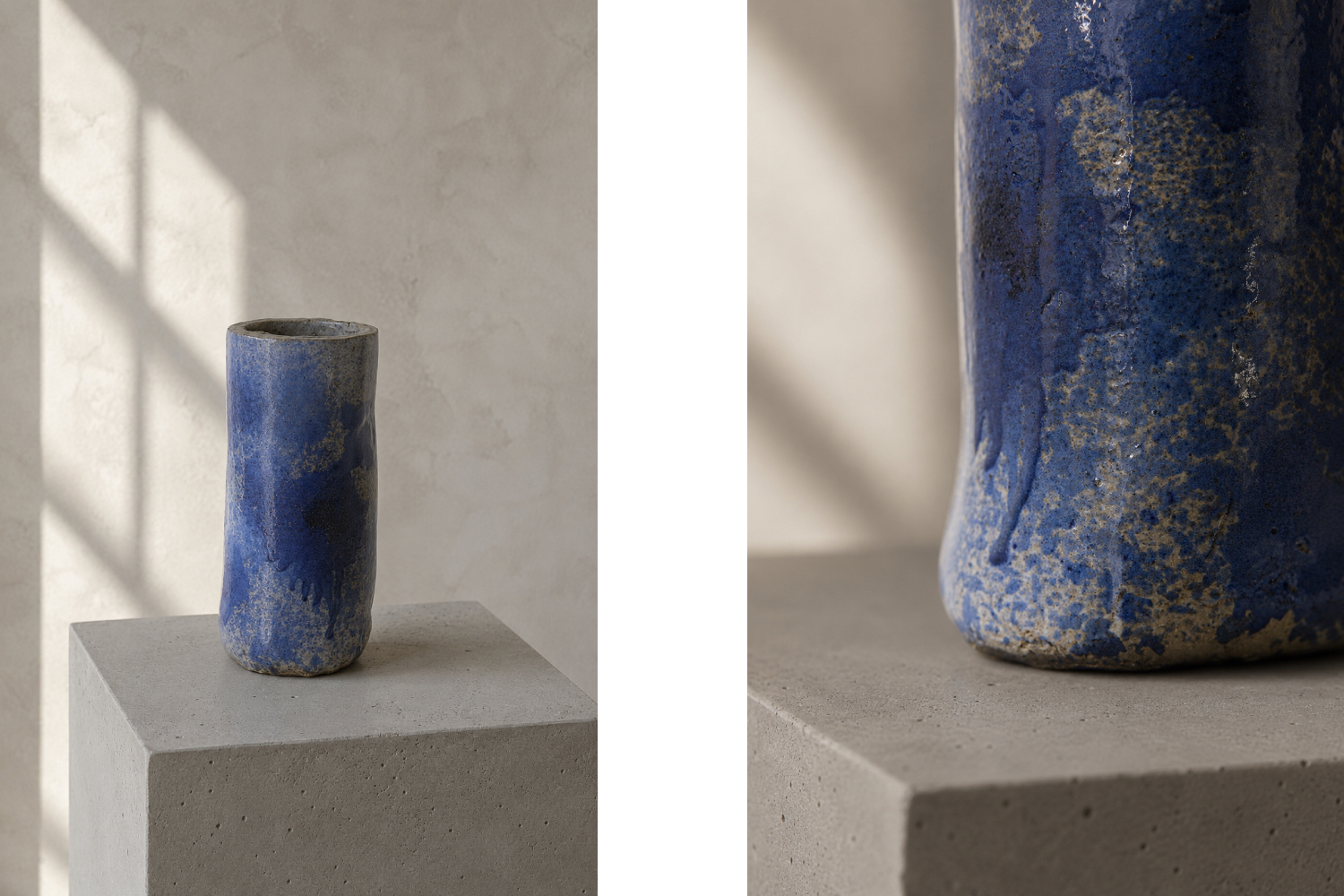 Tall clay vase, Scandinavia, 1960s