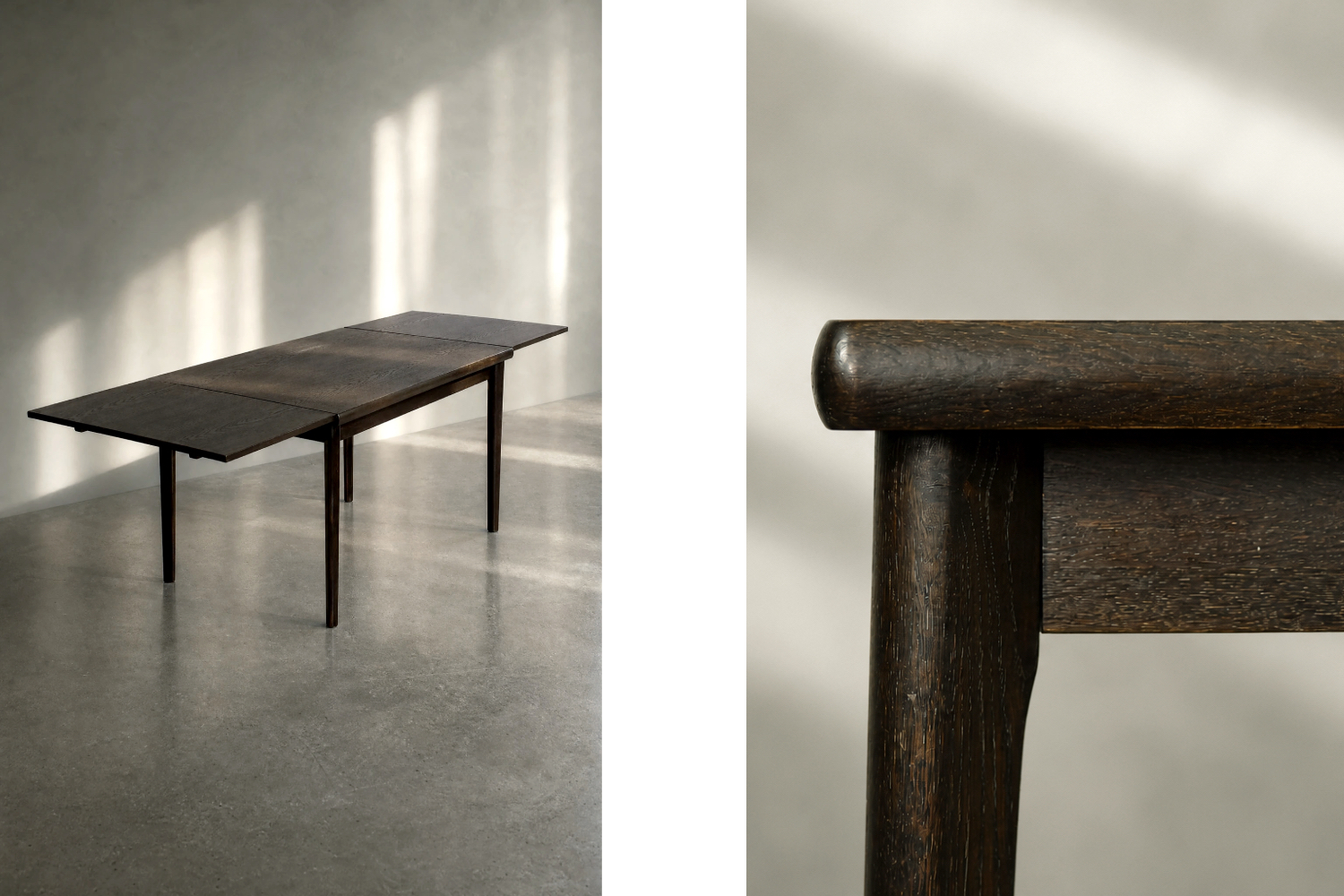 Oak dining table, AM Møbler, Denmark, 1960s
