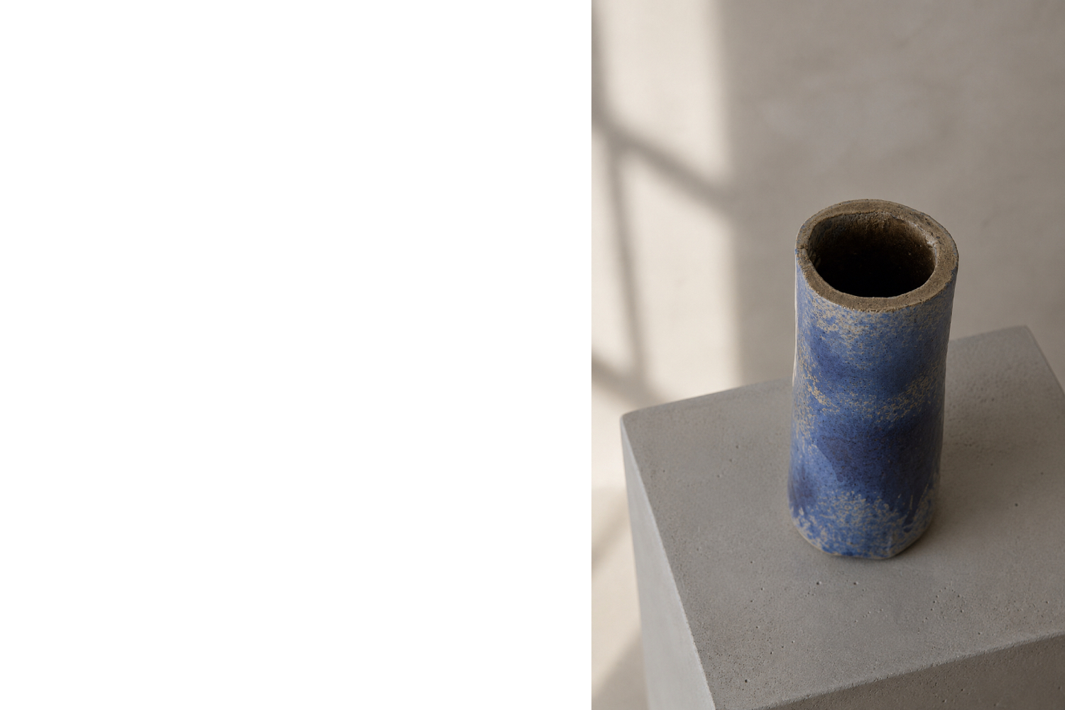 Tall clay vase, Scandinavia, 1960s