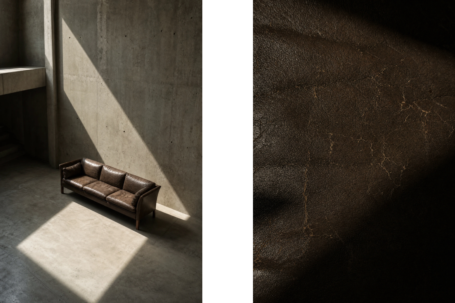 Skórzana sofa Cromwell, proj. Arne Norell, Szwecja, lata 60