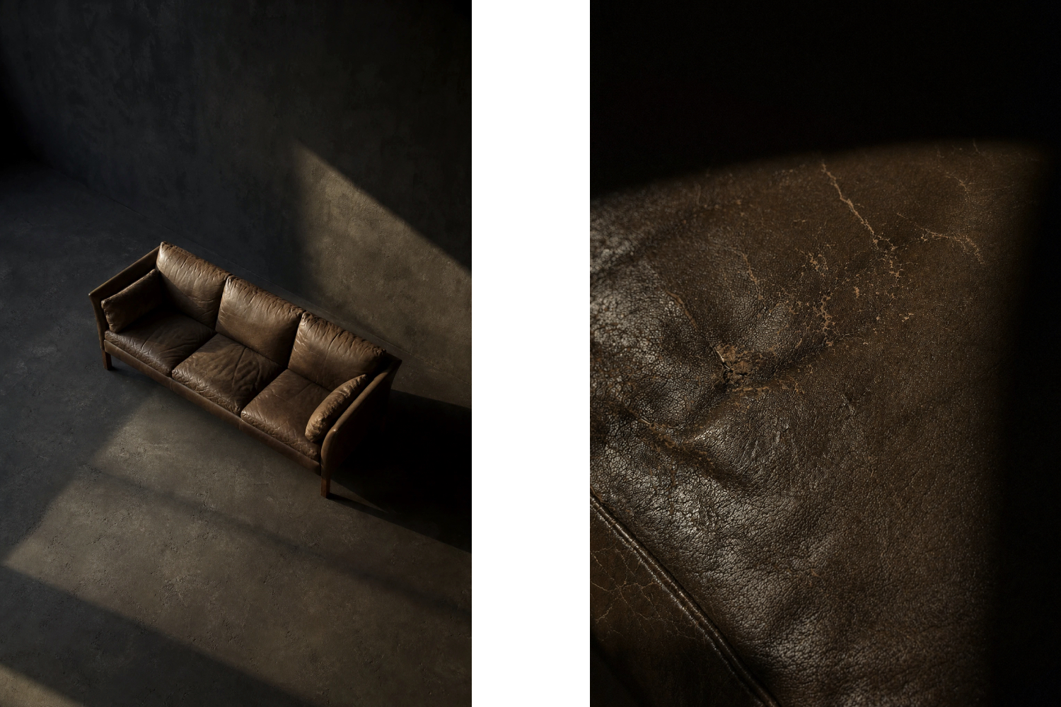 Skórzana sofa Cromwell, proj. Arne Norell, Szwecja, lata 60