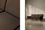 Three-seater brown sofa, designed by Folke Ohlsson, Fritz Hansen, Denmark, 1960s
