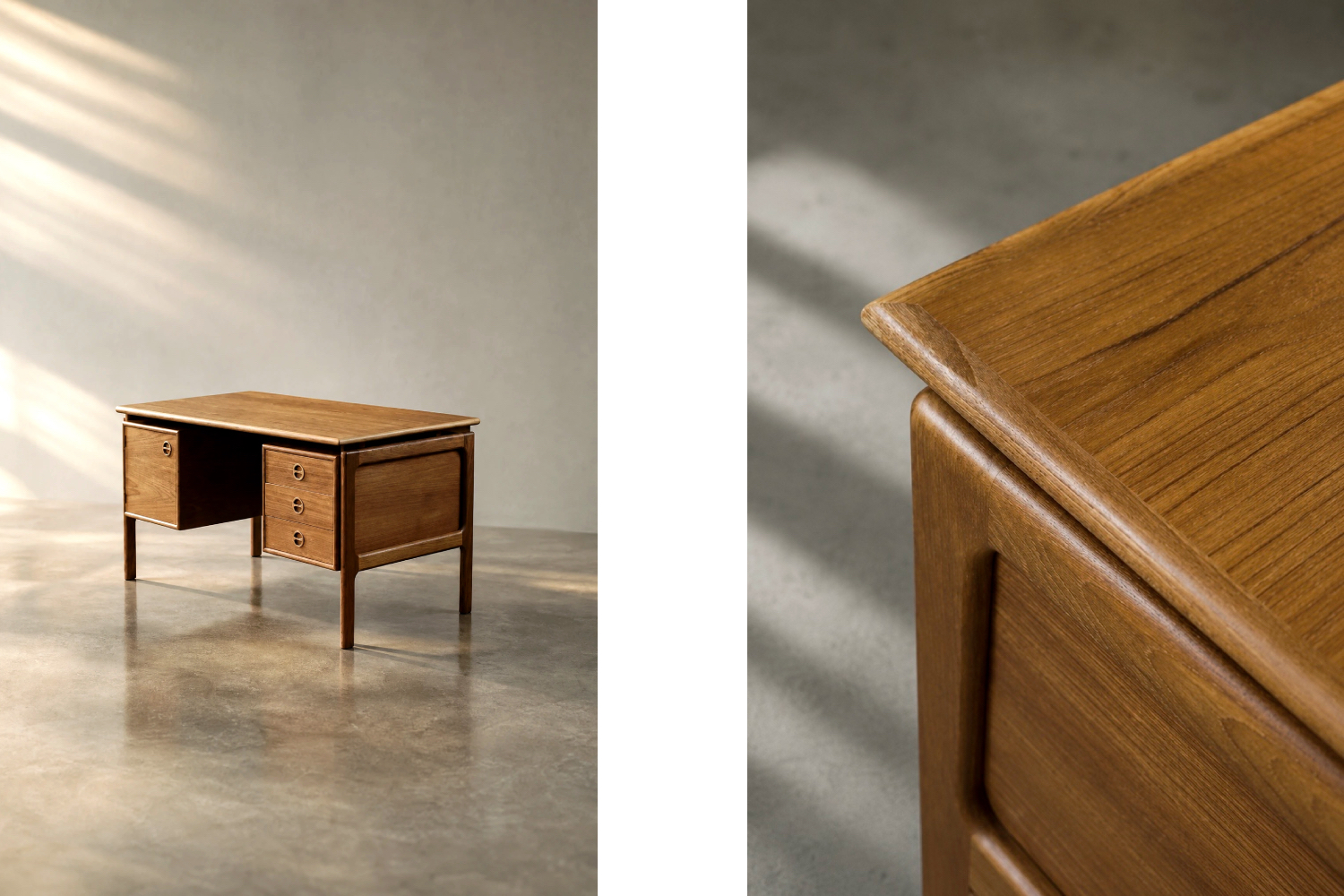 Modernistyczne biurko tekowe, proj. Arne Vodder dla GV Møbler, Dania, 1960