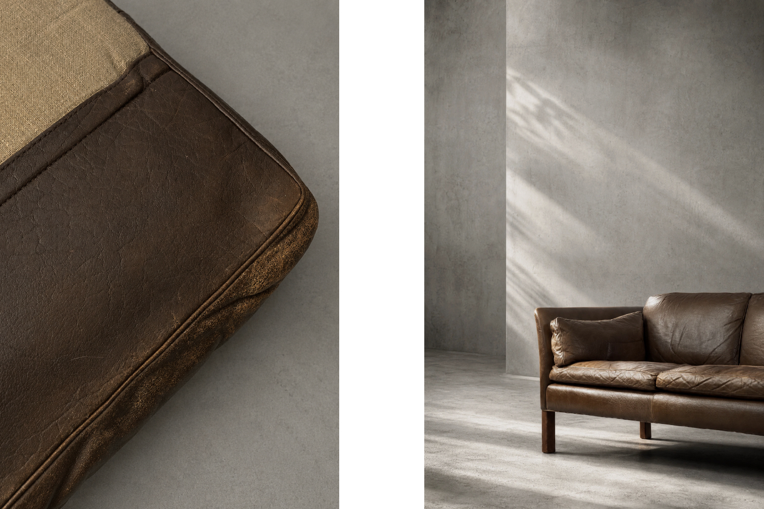Skórzana sofa Cromwell, proj. Arne Norell, Szwecja, lata 60