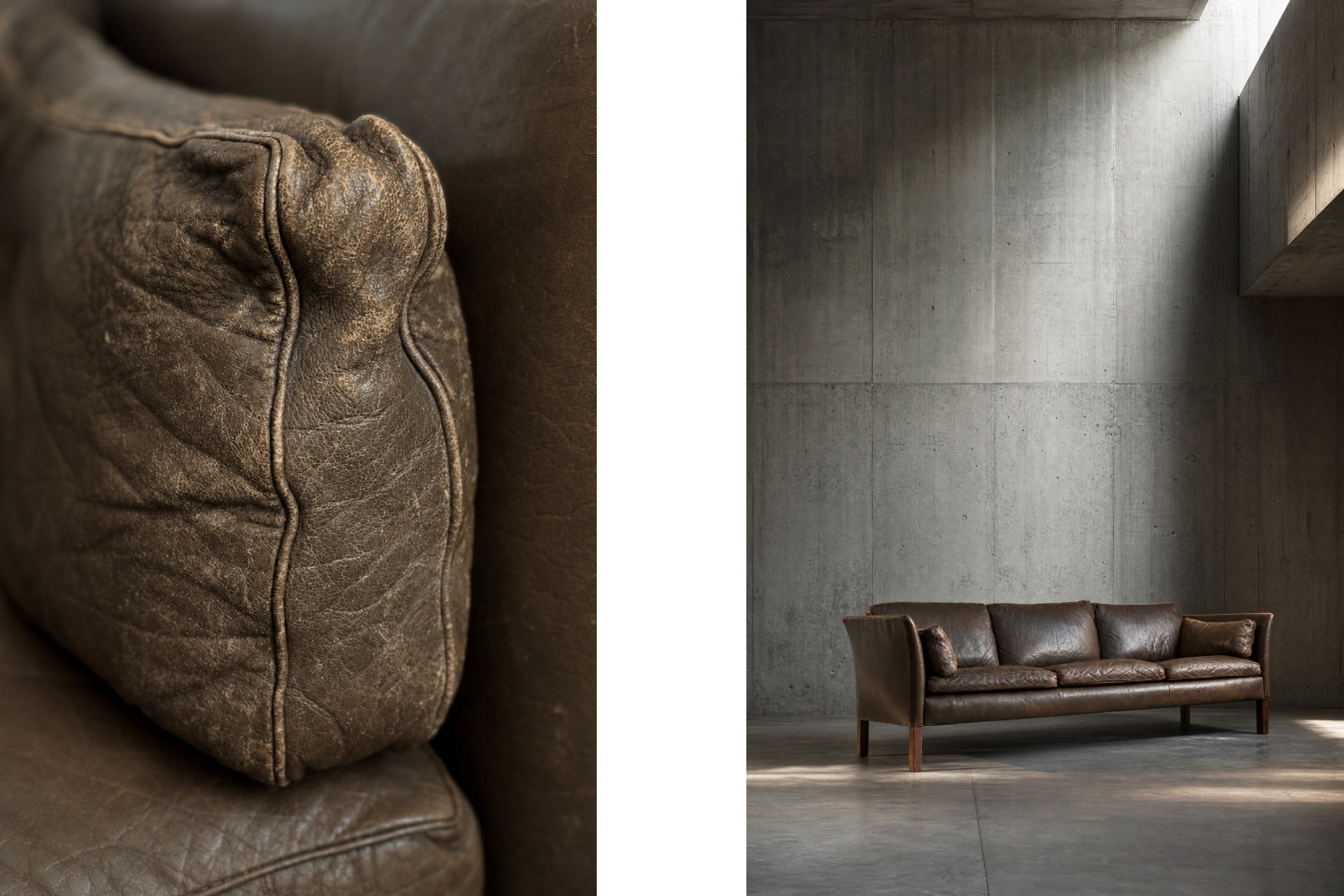 Skórzana sofa Cromwell, proj. Arne Norell, Szwecja, lata 60