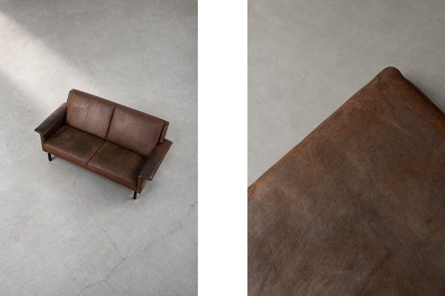 Dwuosobowa sofa skórzana model 3330, proj. Arne Vodder dla Fritz Hansen, Dania, lata 60
