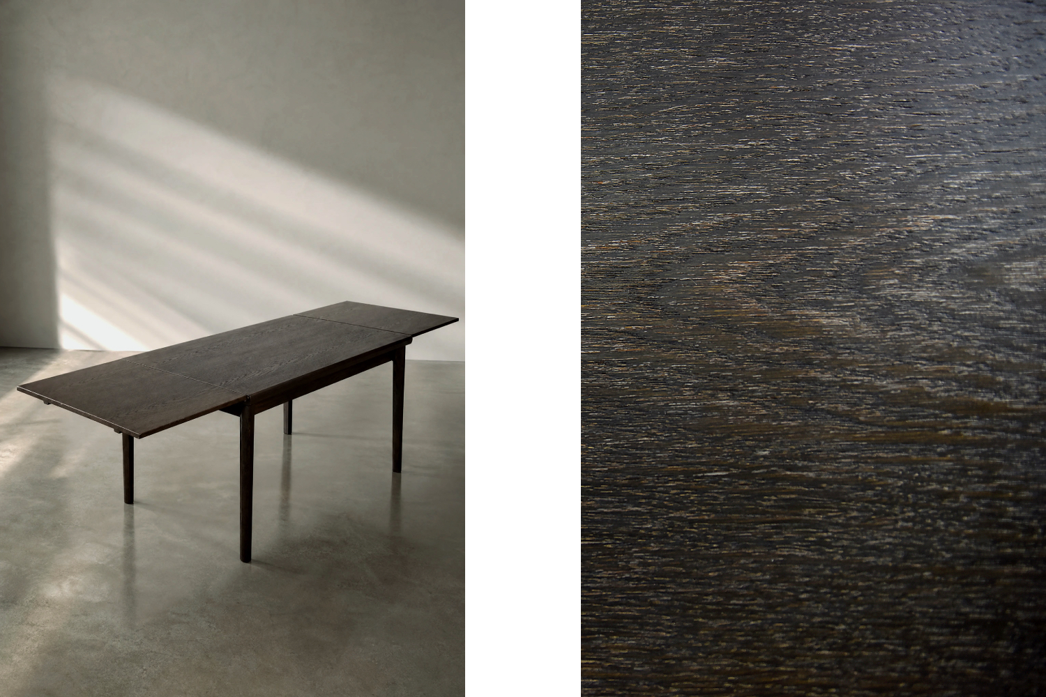 Oak dining table, AM Møbler, Denmark, 1960s