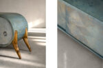 Rounded turquoise sideboard, Italy, 1960s