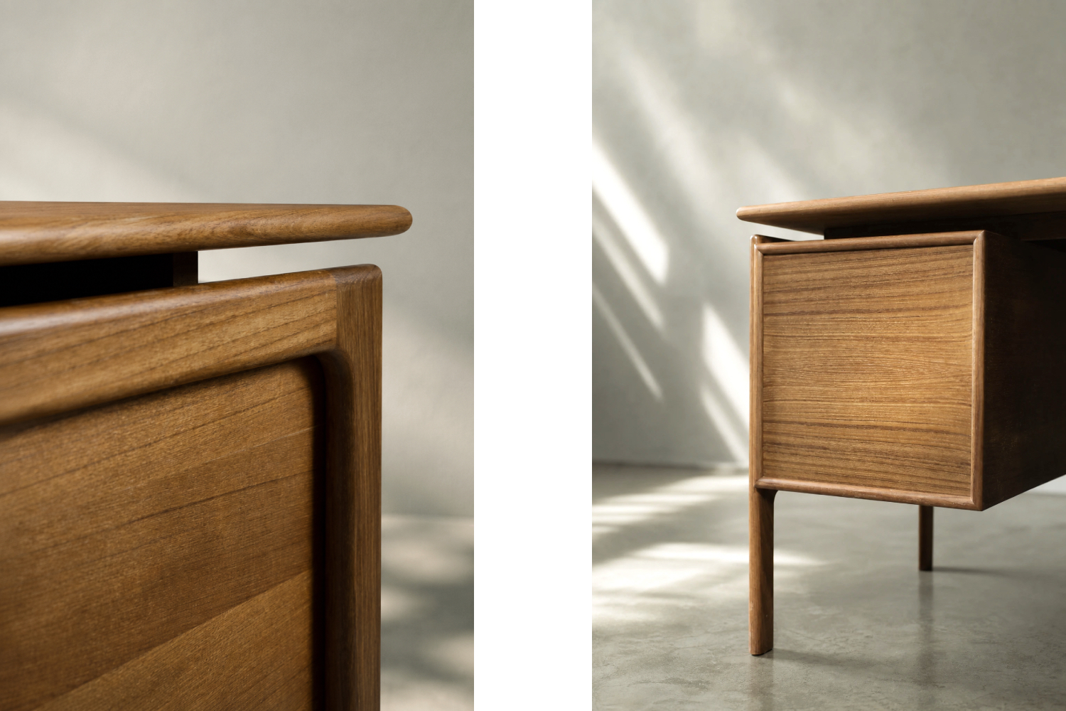 Modernistyczne biurko tekowe, proj. Arne Vodder dla GV Møbler, Dania, 1960