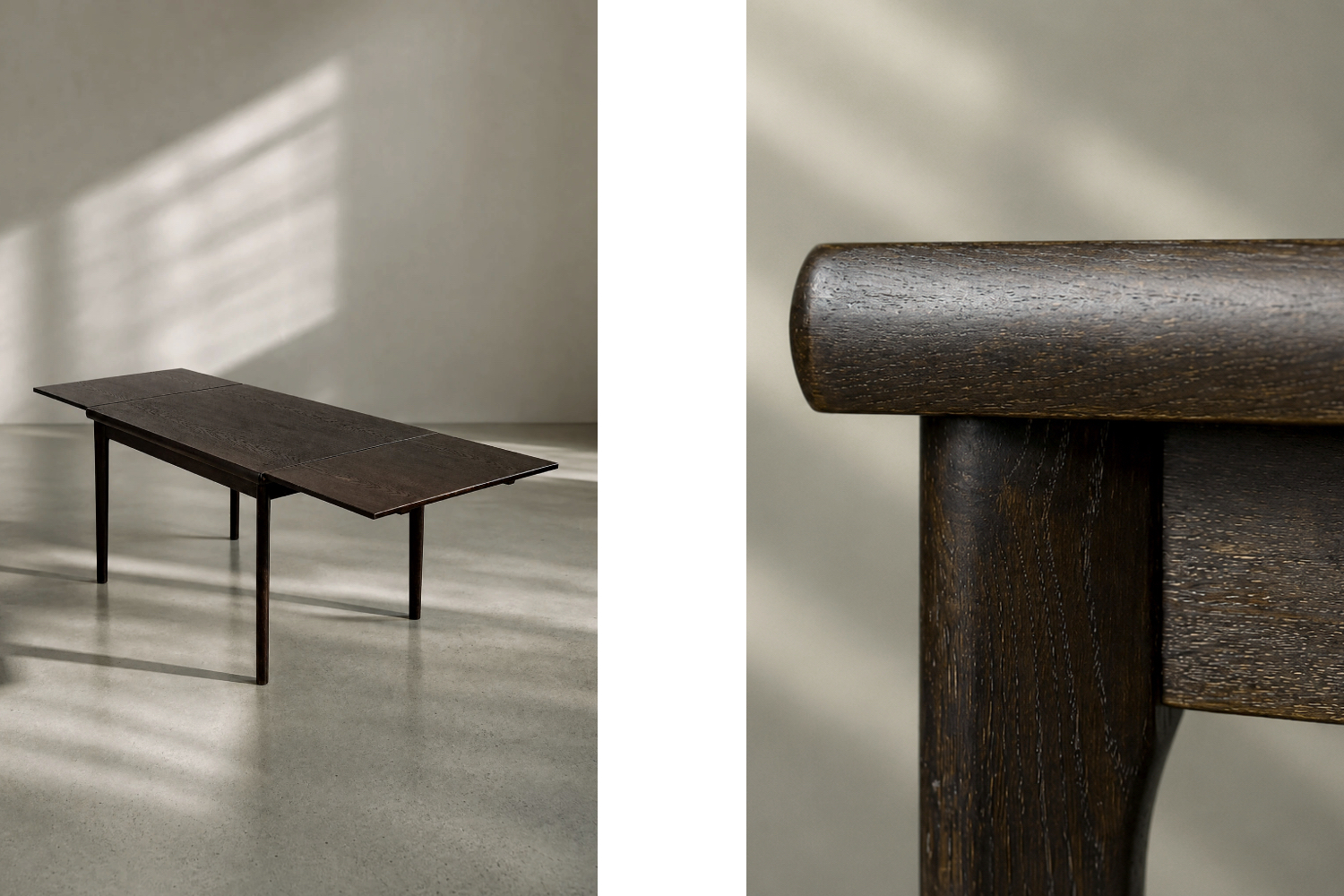 Oak dining table, AM Møbler, Denmark, 1960s