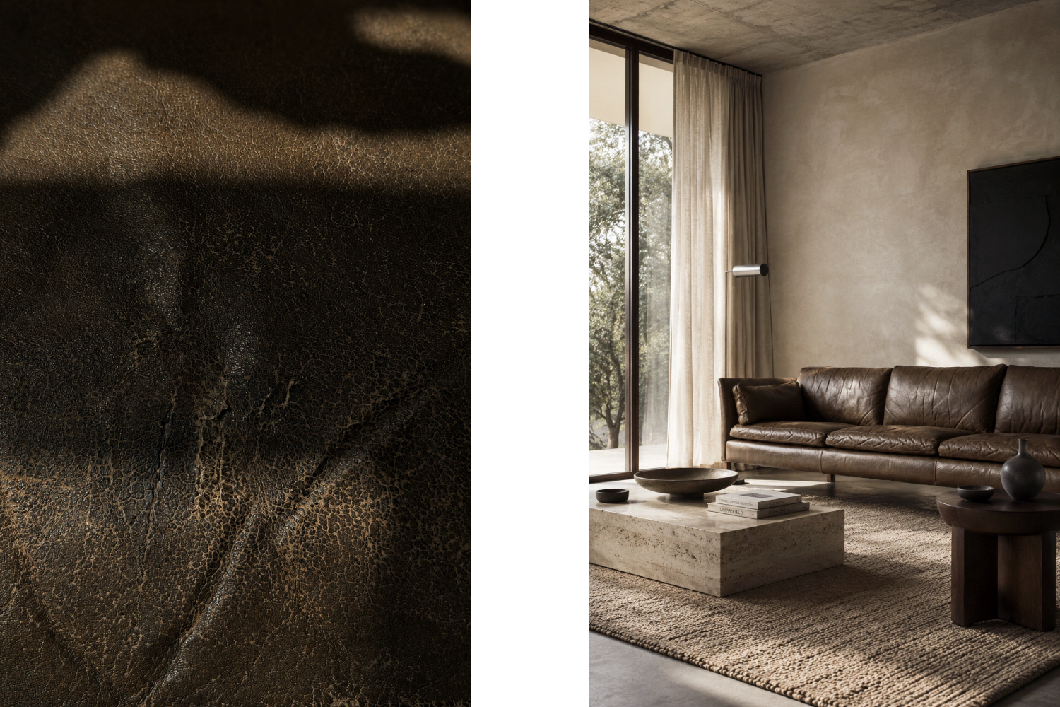 Skórzana sofa Cromwell, proj. Arne Norell, Szwecja, lata 60