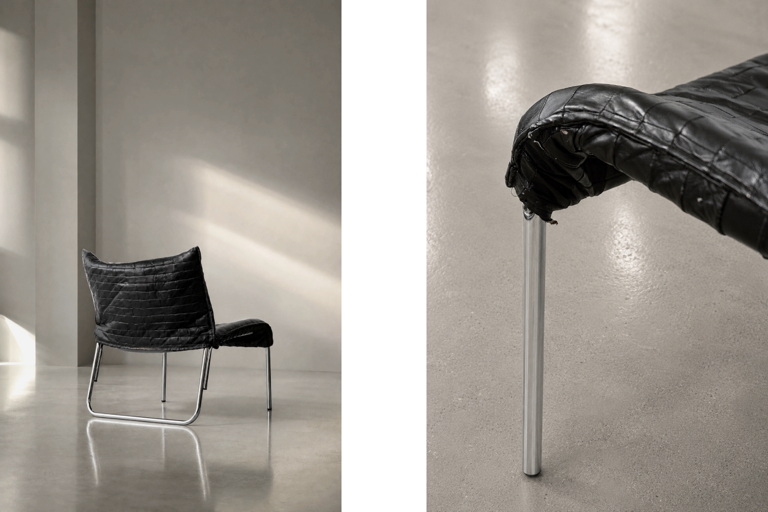 Para foteli ze skóry SET, IKEA, Szwecja, lata 80