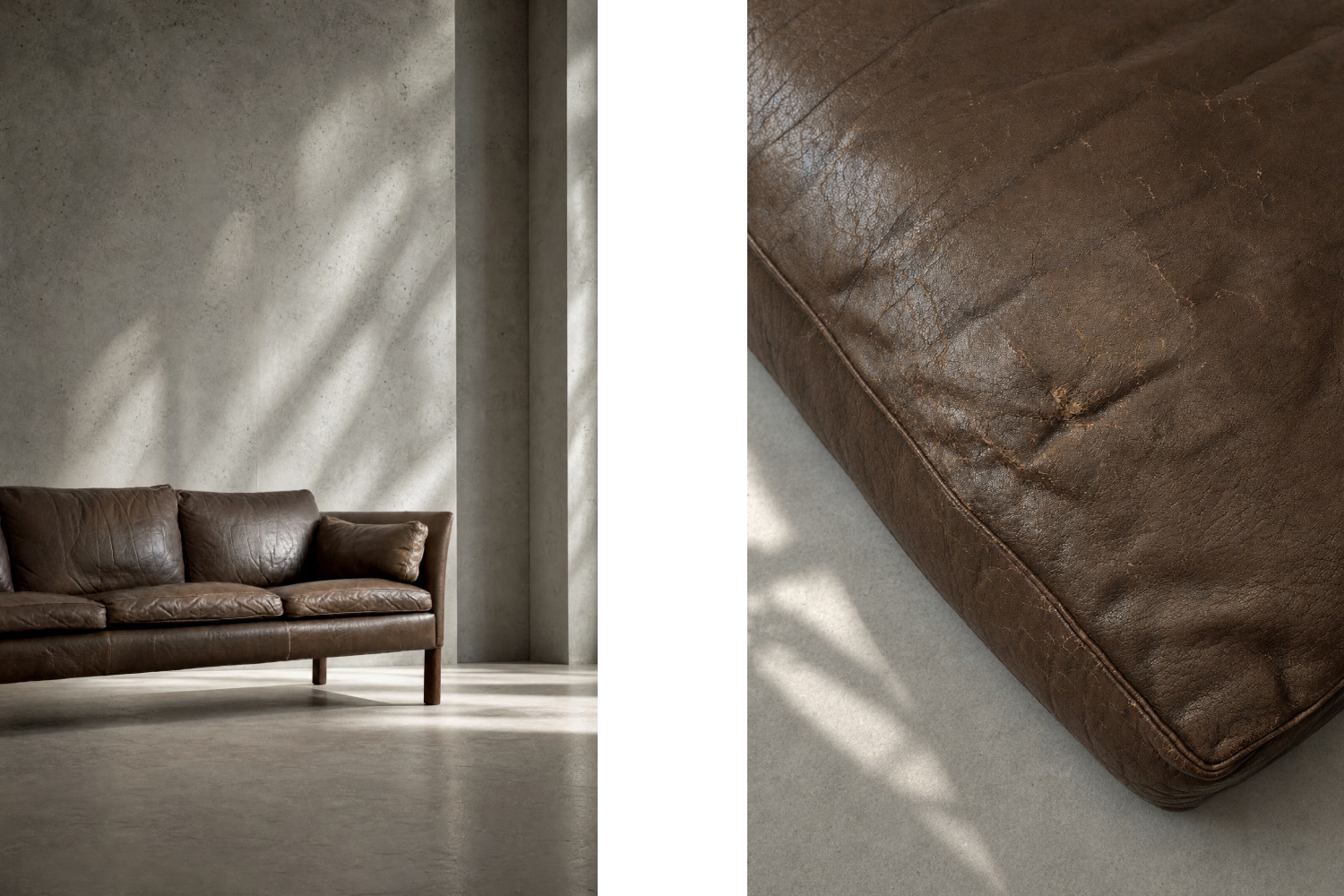 Skórzana sofa Cromwell, proj. Arne Norell, Szwecja, lata 60
