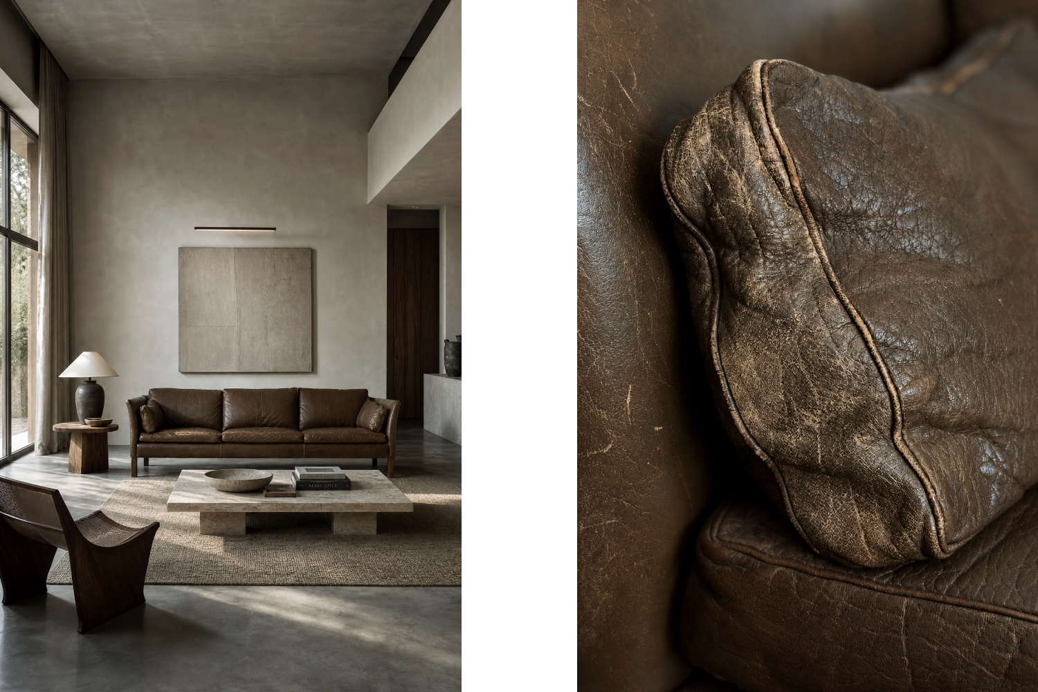 Skórzana sofa Cromwell, proj. Arne Norell, Szwecja, lata 60