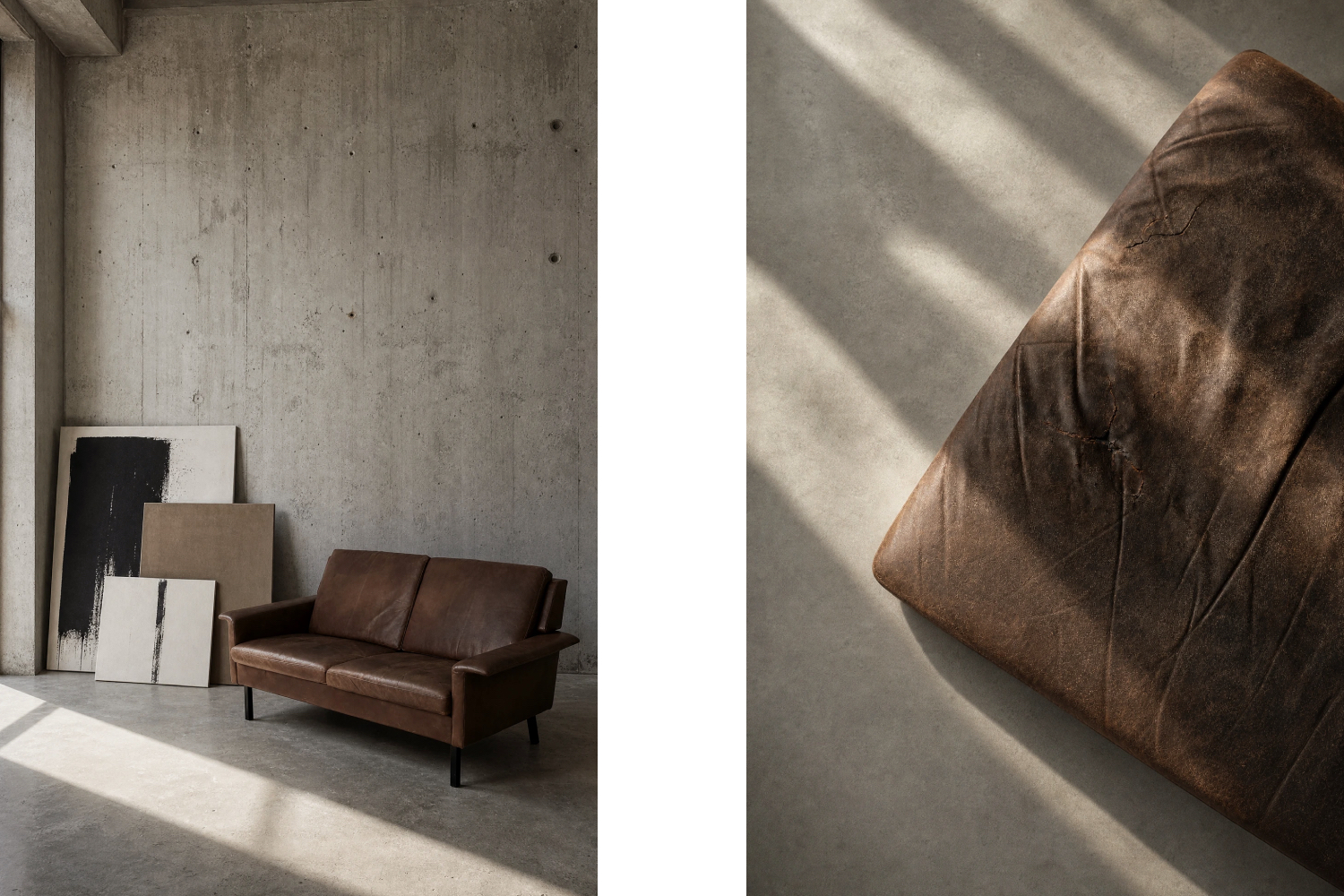 Dwuosobowa sofa skórzana model 3330, proj. Arne Vodder dla Fritz Hansen, Dania, lata 60