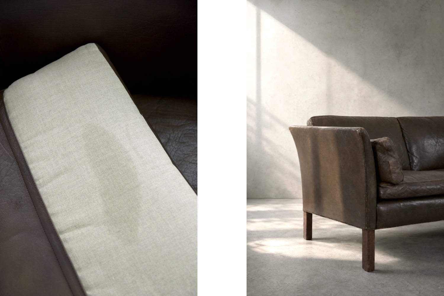 Skórzana sofa Cromwell, proj. Arne Norell, Szwecja, lata 60