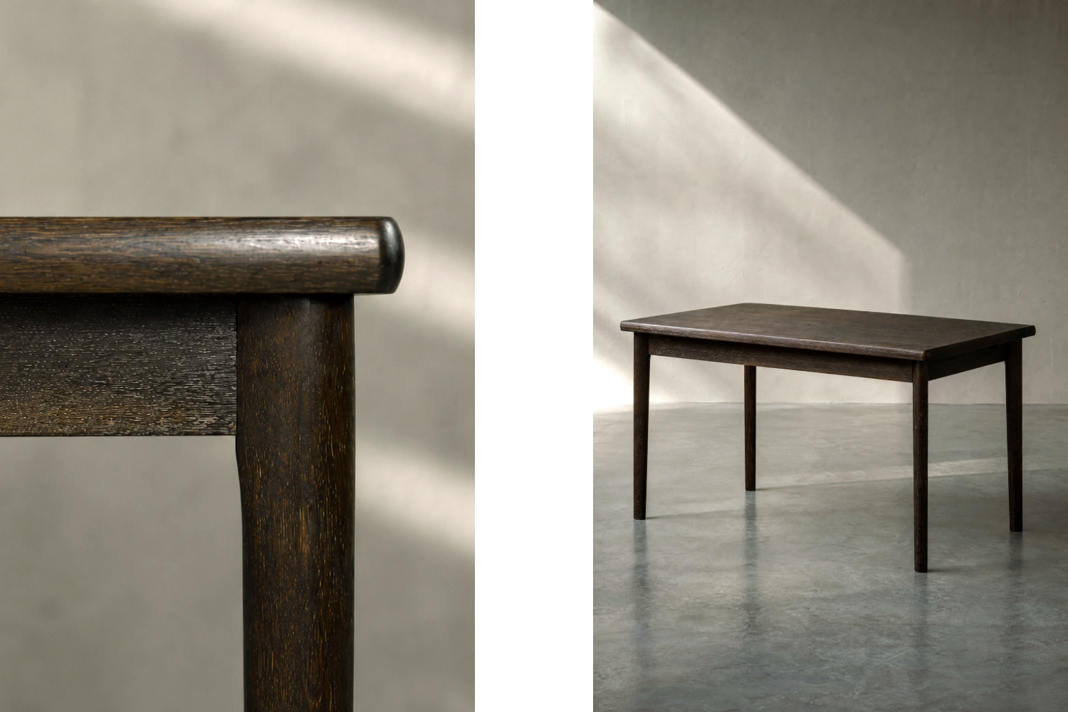 Oak dining table, AM Møbler, Denmark, 1960s